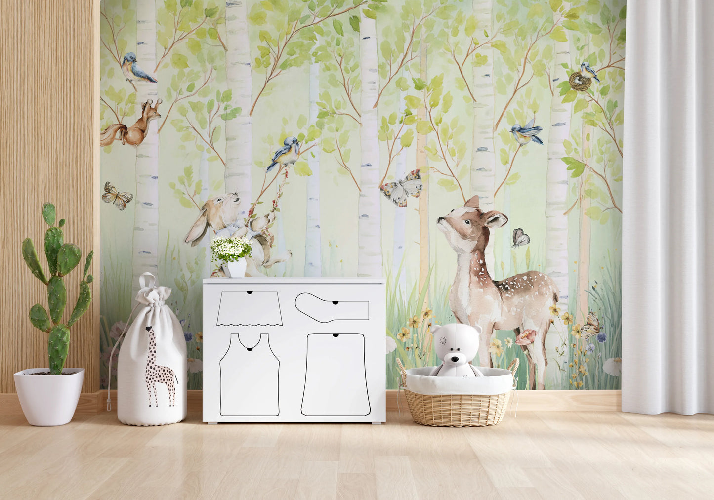 Birchwood Forest Friends Tales Wall Mural