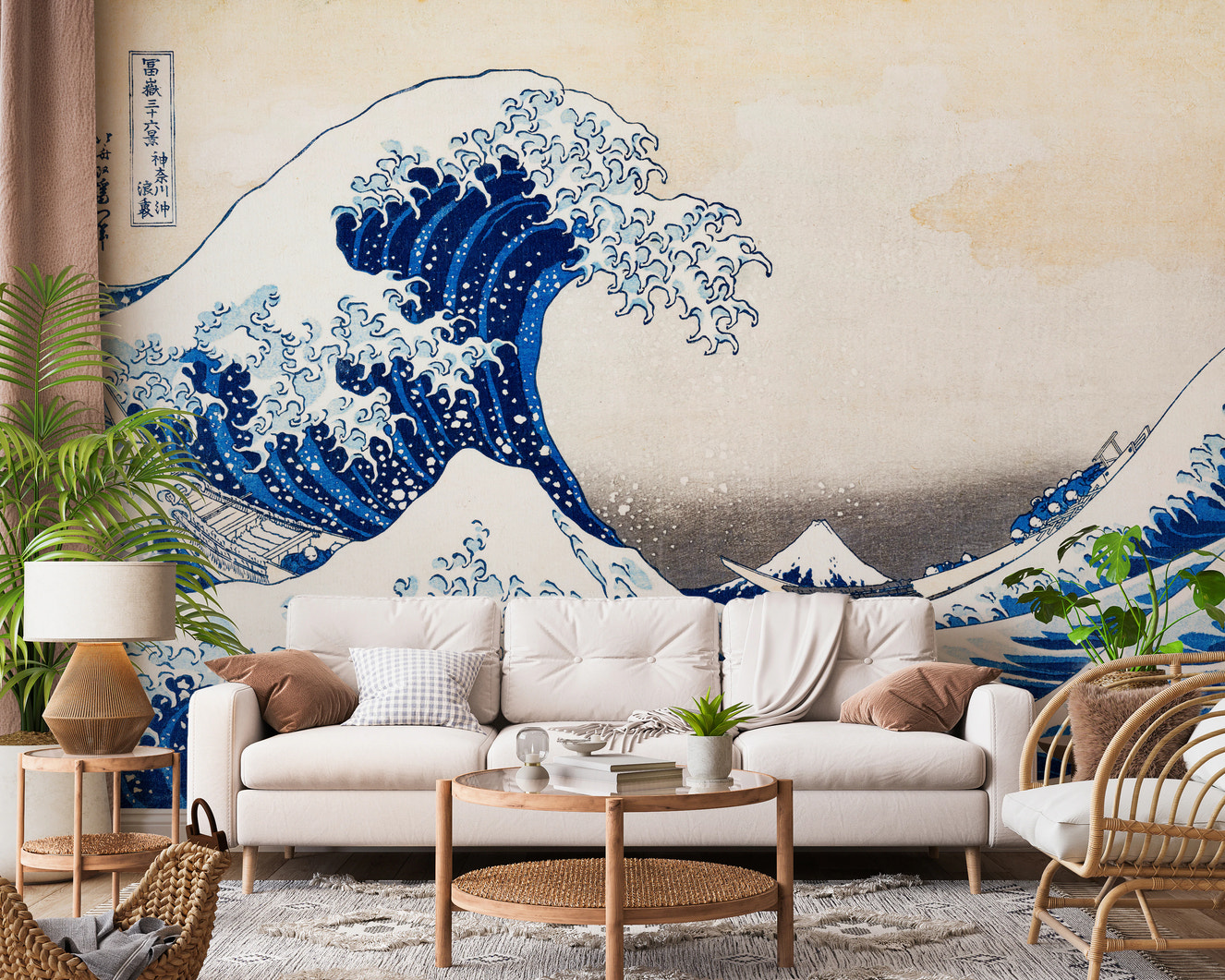Katsushika Hokusai's The Great Wave off Kanagawa Wall Mural