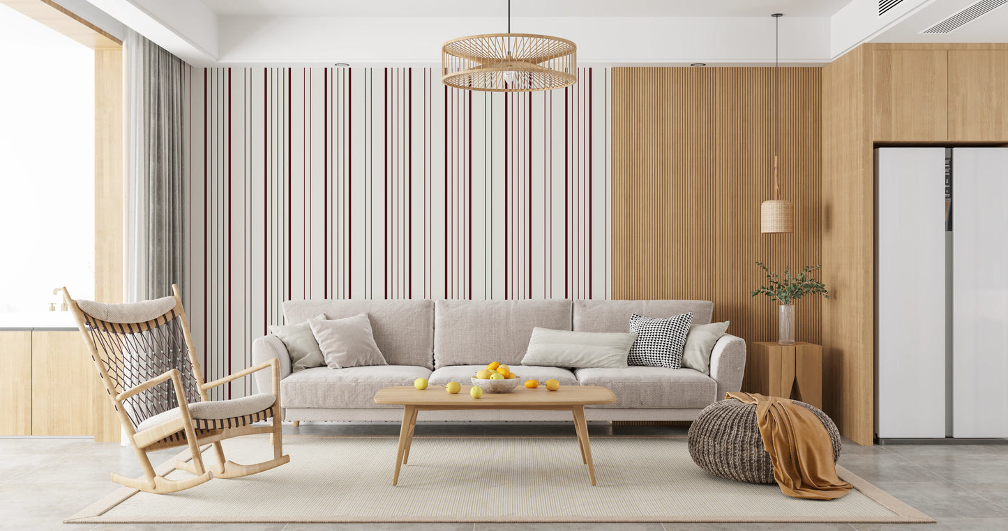 Burgundy Stripe Wallpaper⁠