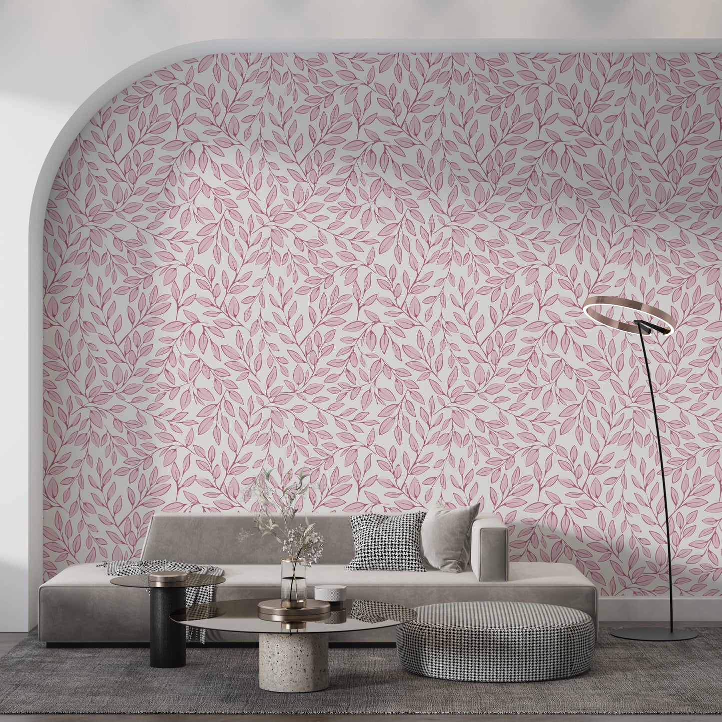 Dusty Rose Vines Wallpaper⁠