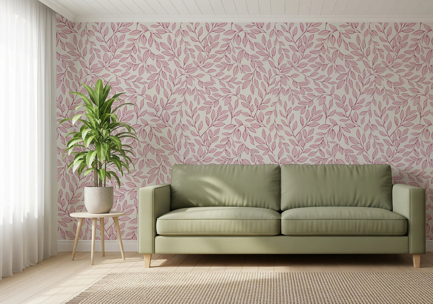 Dusty Rose Vines Wallpaper⁠