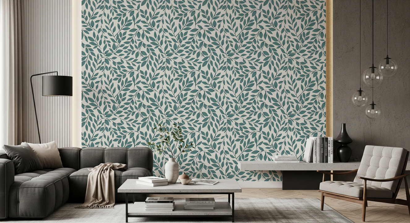 Teal Vines Wallpaper⁠