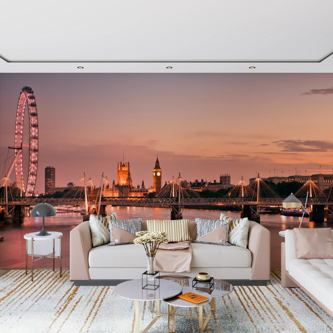Iconic London at Dusk Wall Mural
