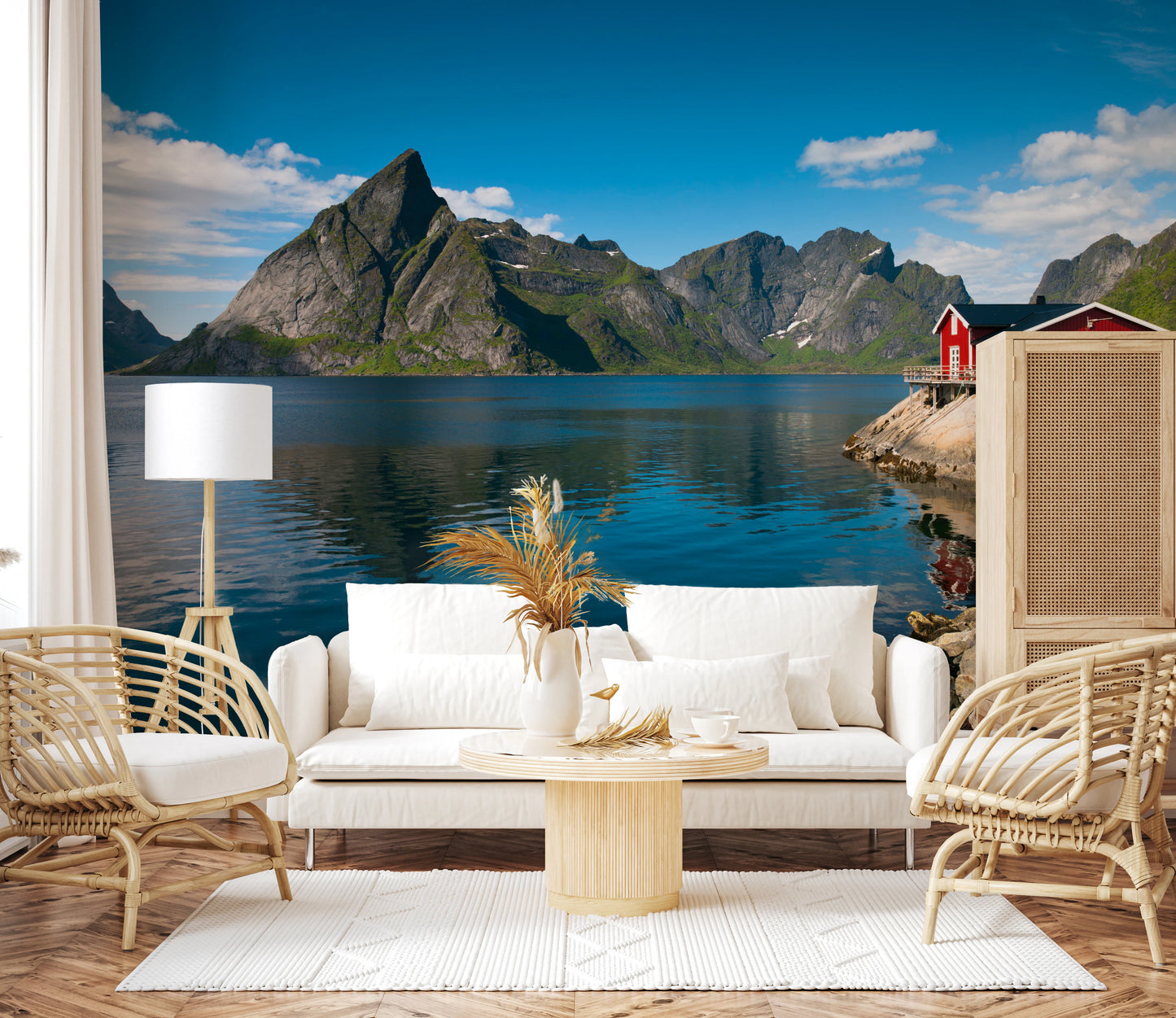 Fishing huts Wall Mural