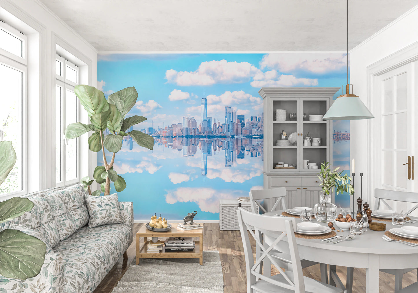 Skyline Reflection Wall Mural