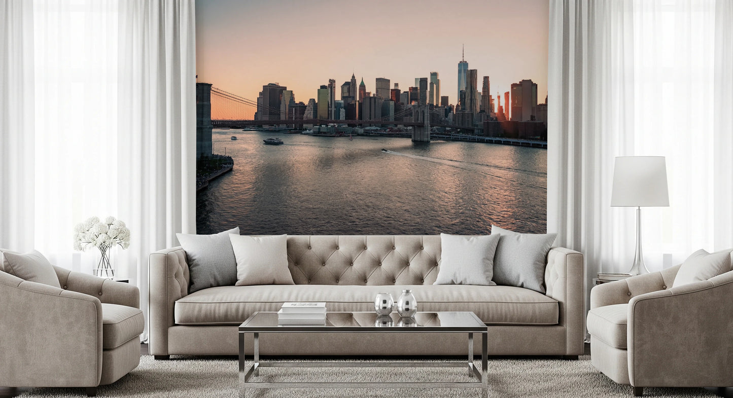 City Lights at Dawn Wall Mural