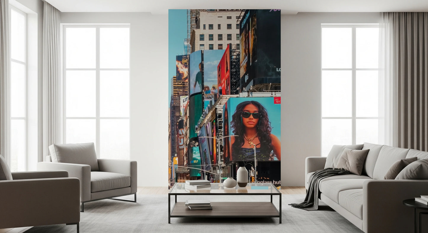 Times Square Buzz Wall Mural