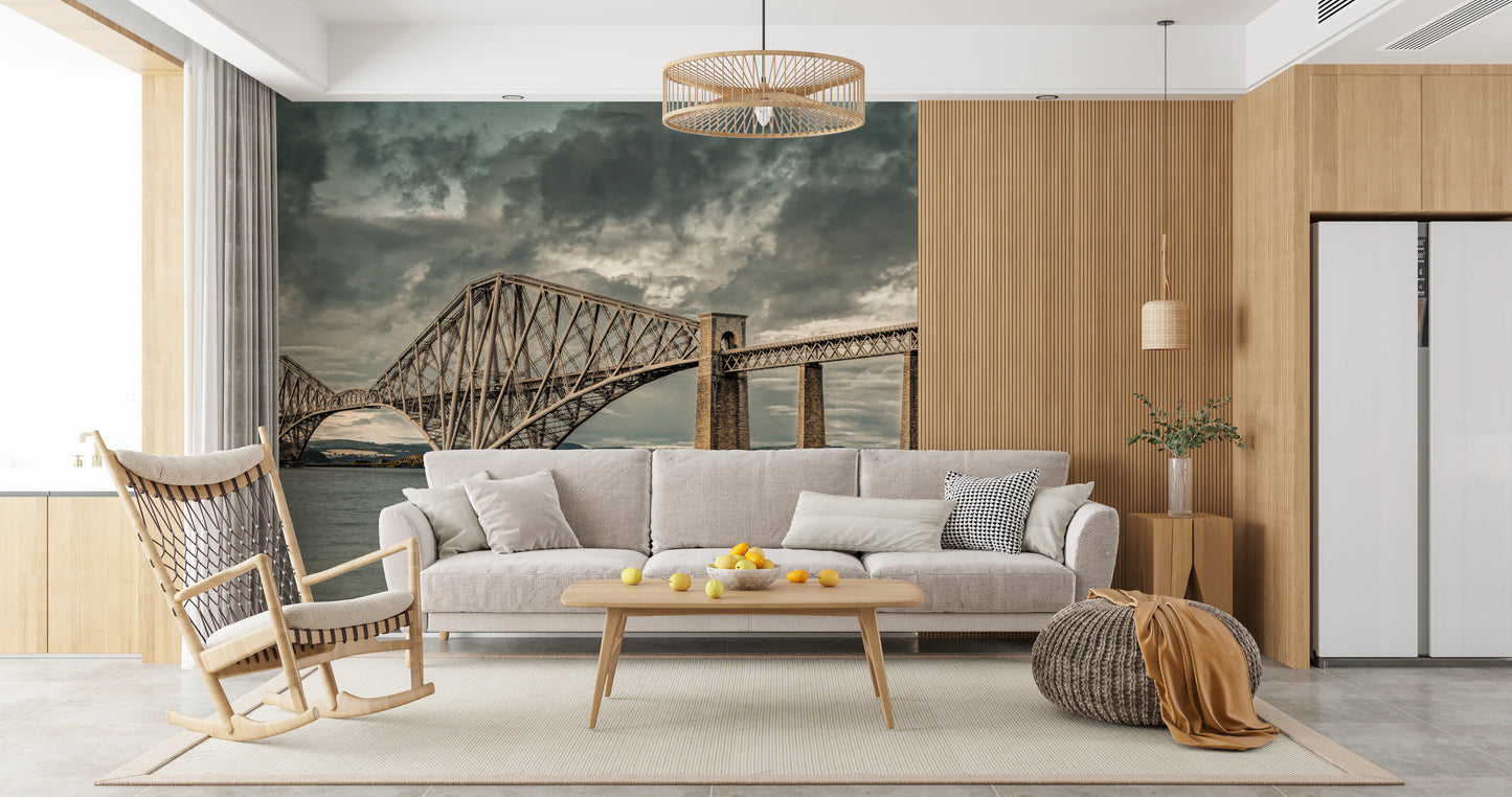 Historic Forth Rail Bridge View Wall Mural