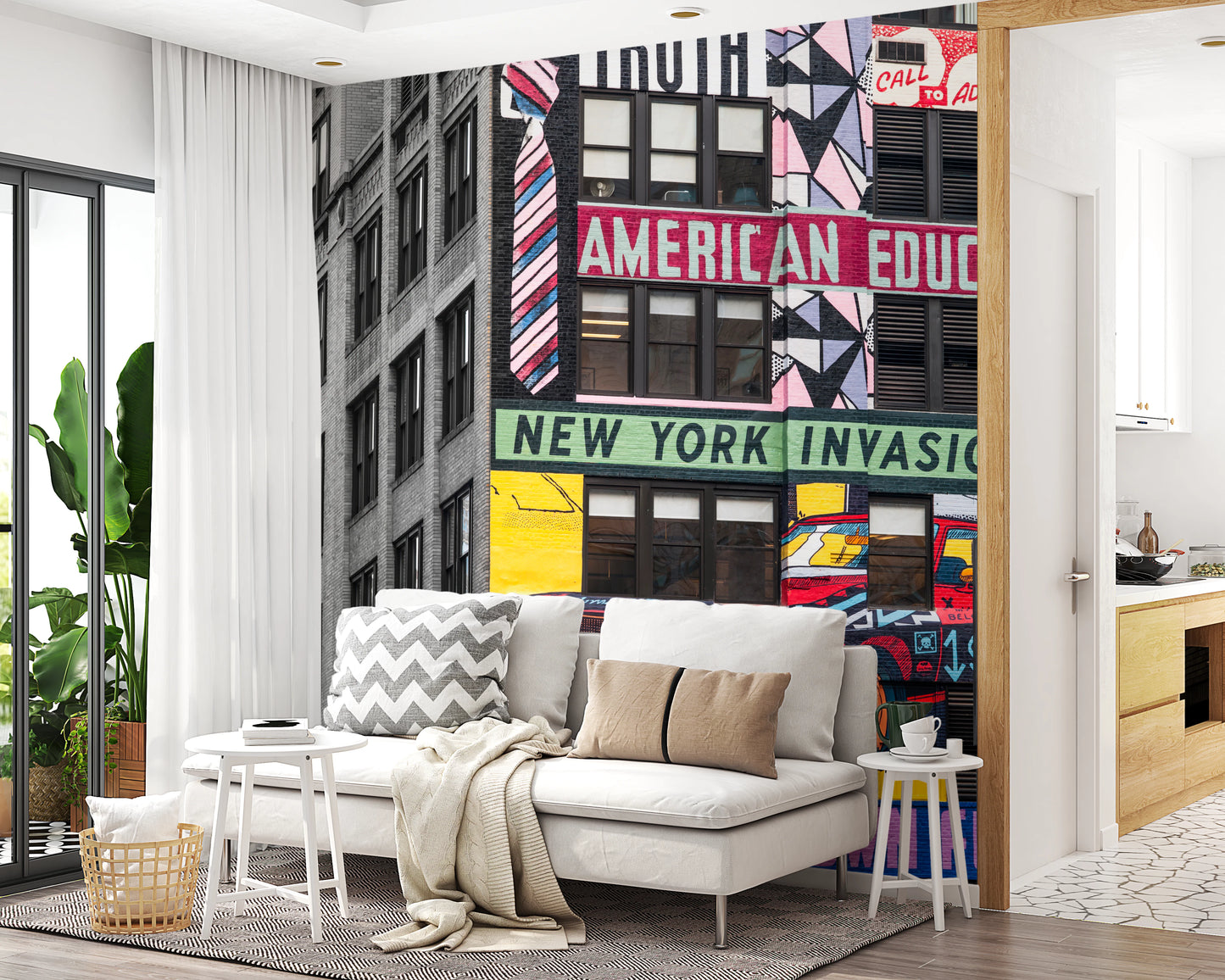 Urban Invasion wallpaper for walls city street tone