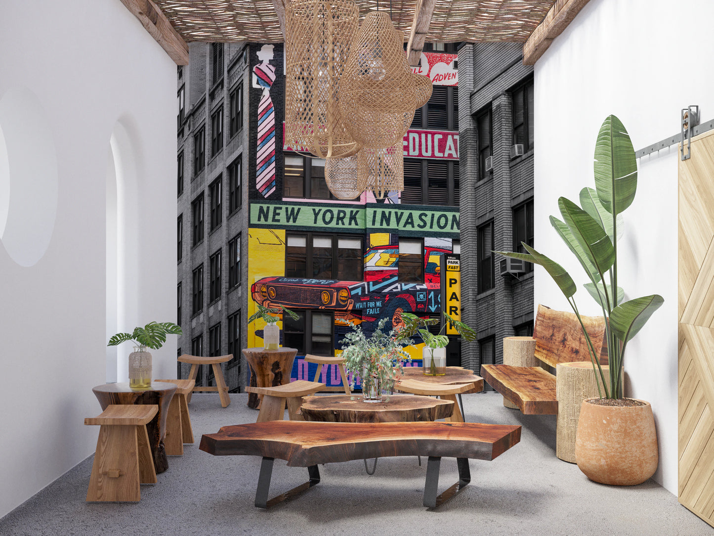 Urban Invasion wallpaper for walls urban theme