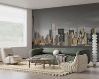 Skyline of New York City Wall Mural feature wall