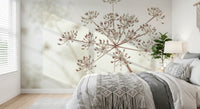 Soft floral cow parsley wall mural artwork