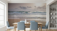 Happy Beach Vibes mural with peaceful shoreline