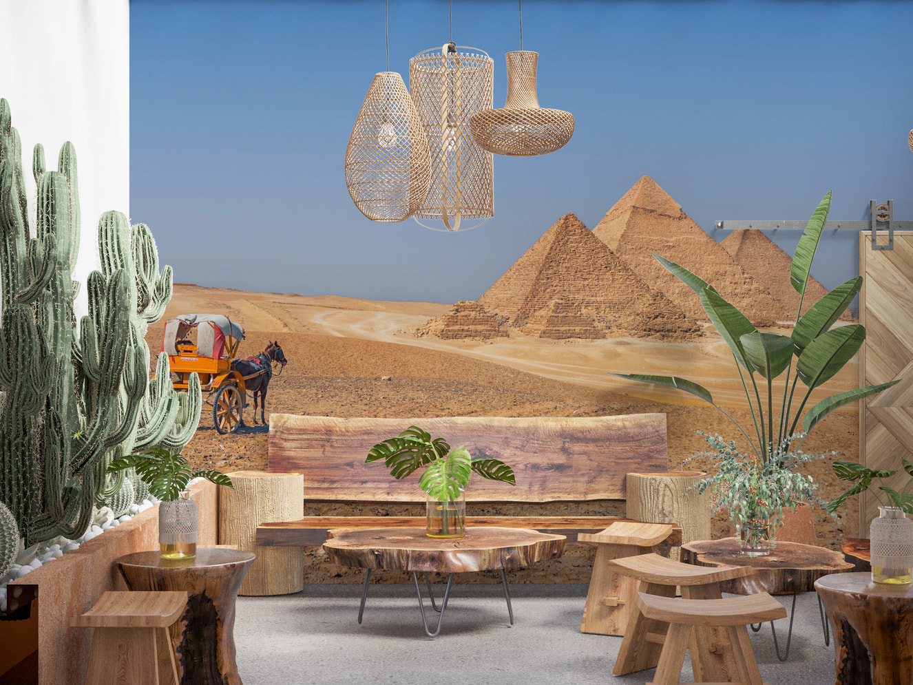 Pyramids of Giza Wall Mural