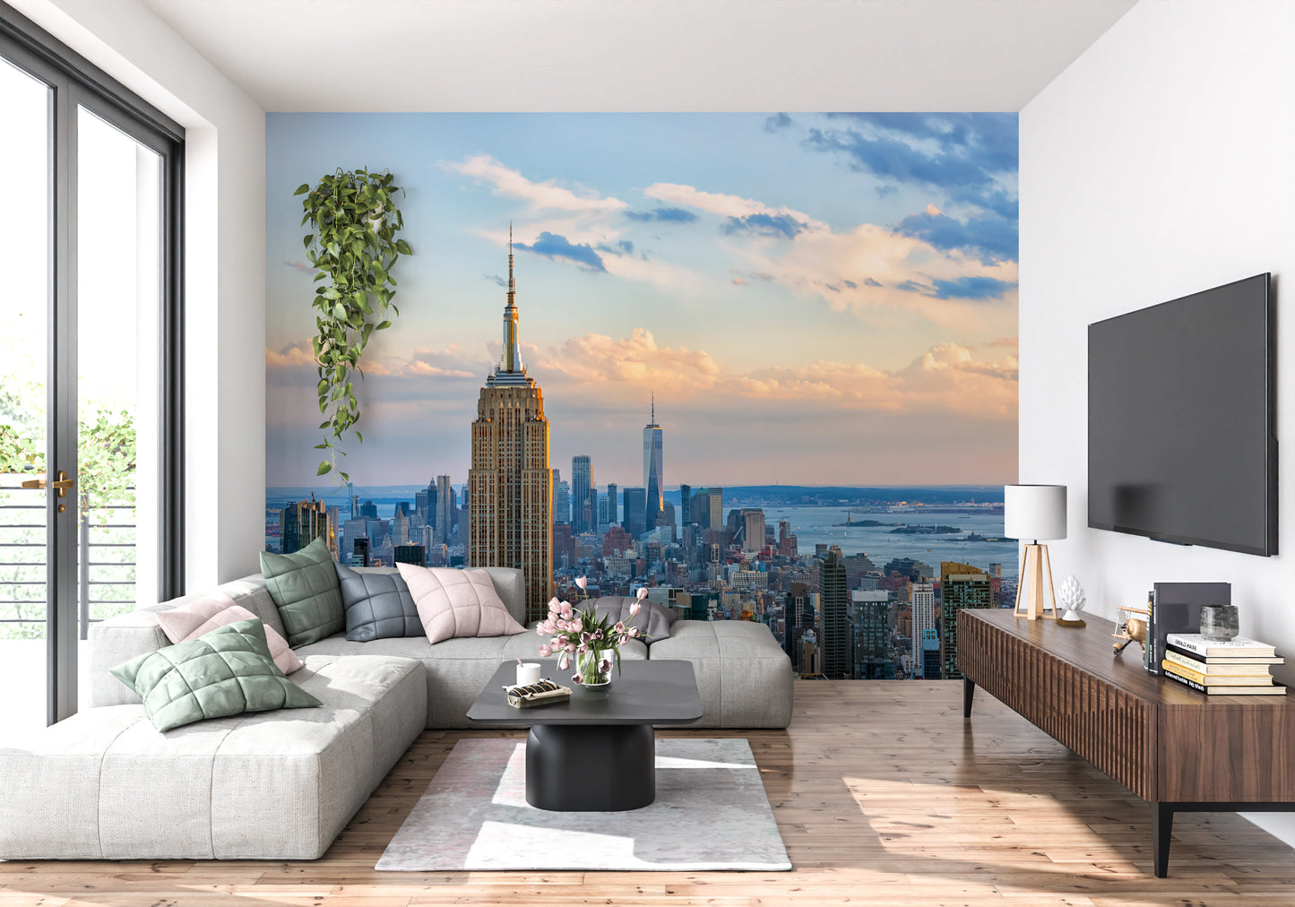 Metropolis Sunset Hues Wall Mural