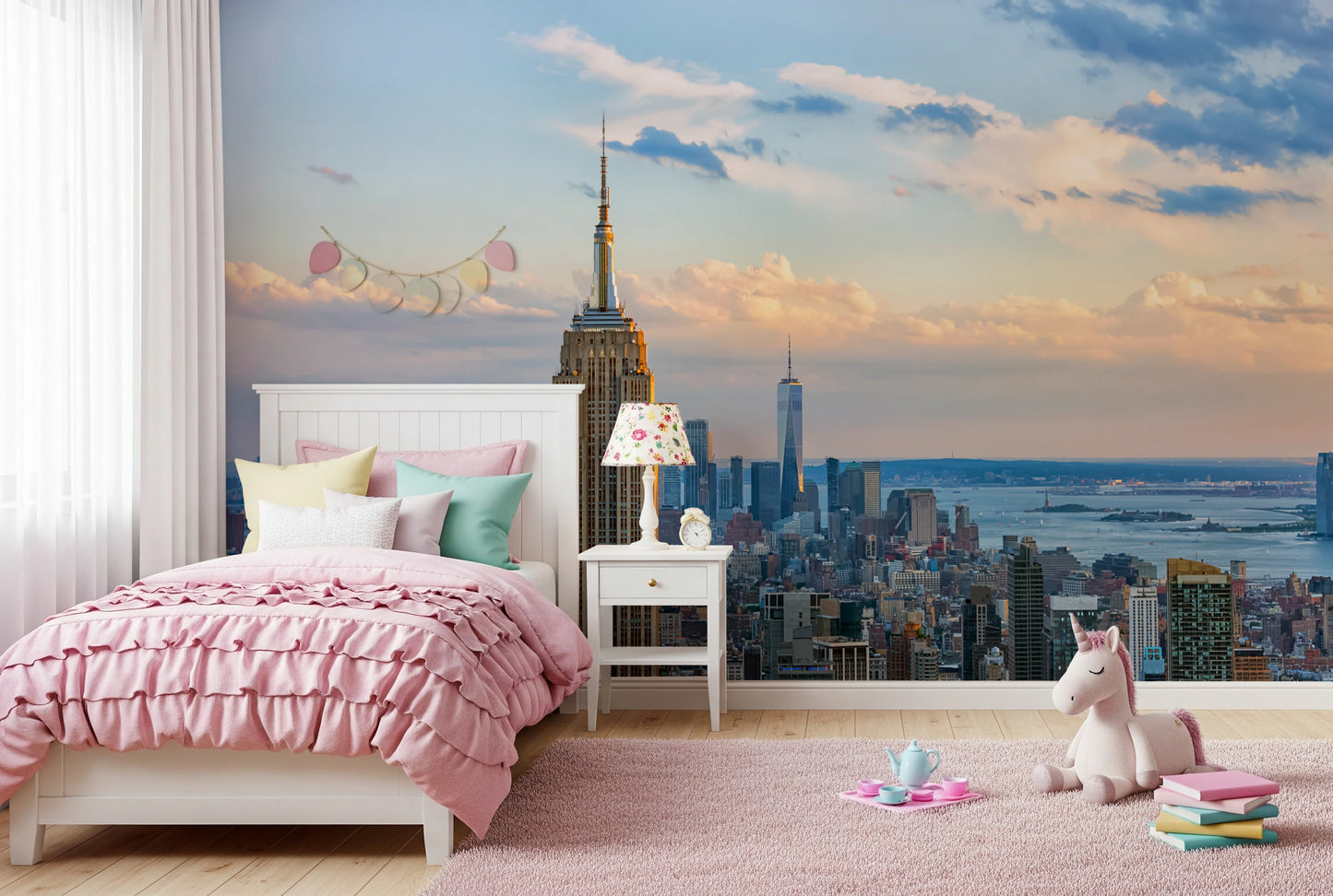 Metropolis Sunset Hues Wall Mural