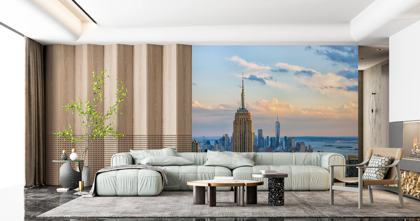 Metropolis Sunset Hues Wall Mural