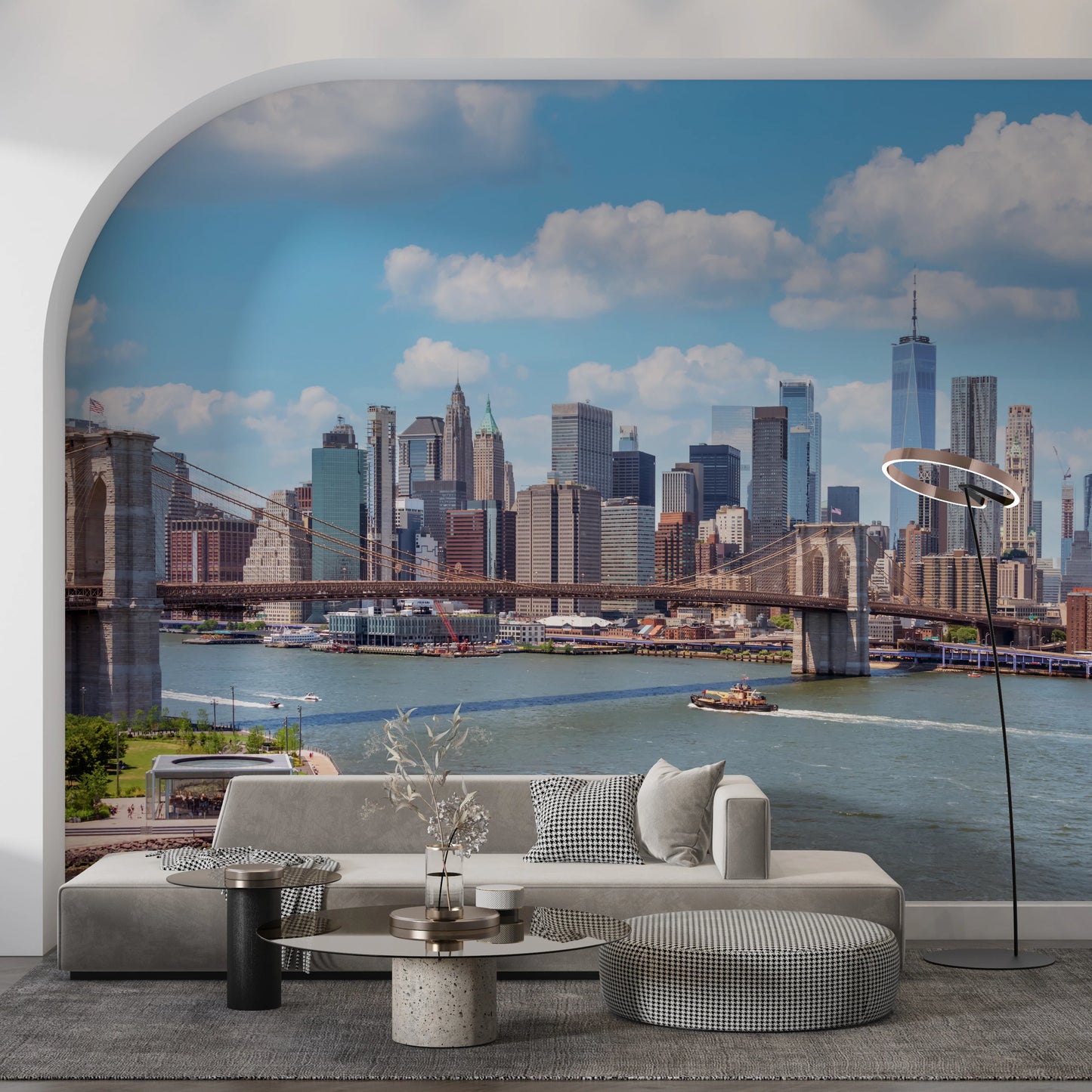 NYC Bridge Vista Wall Mural