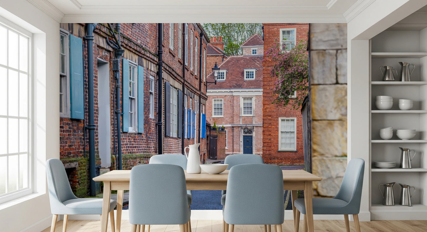 English Town Lane Wall Mural