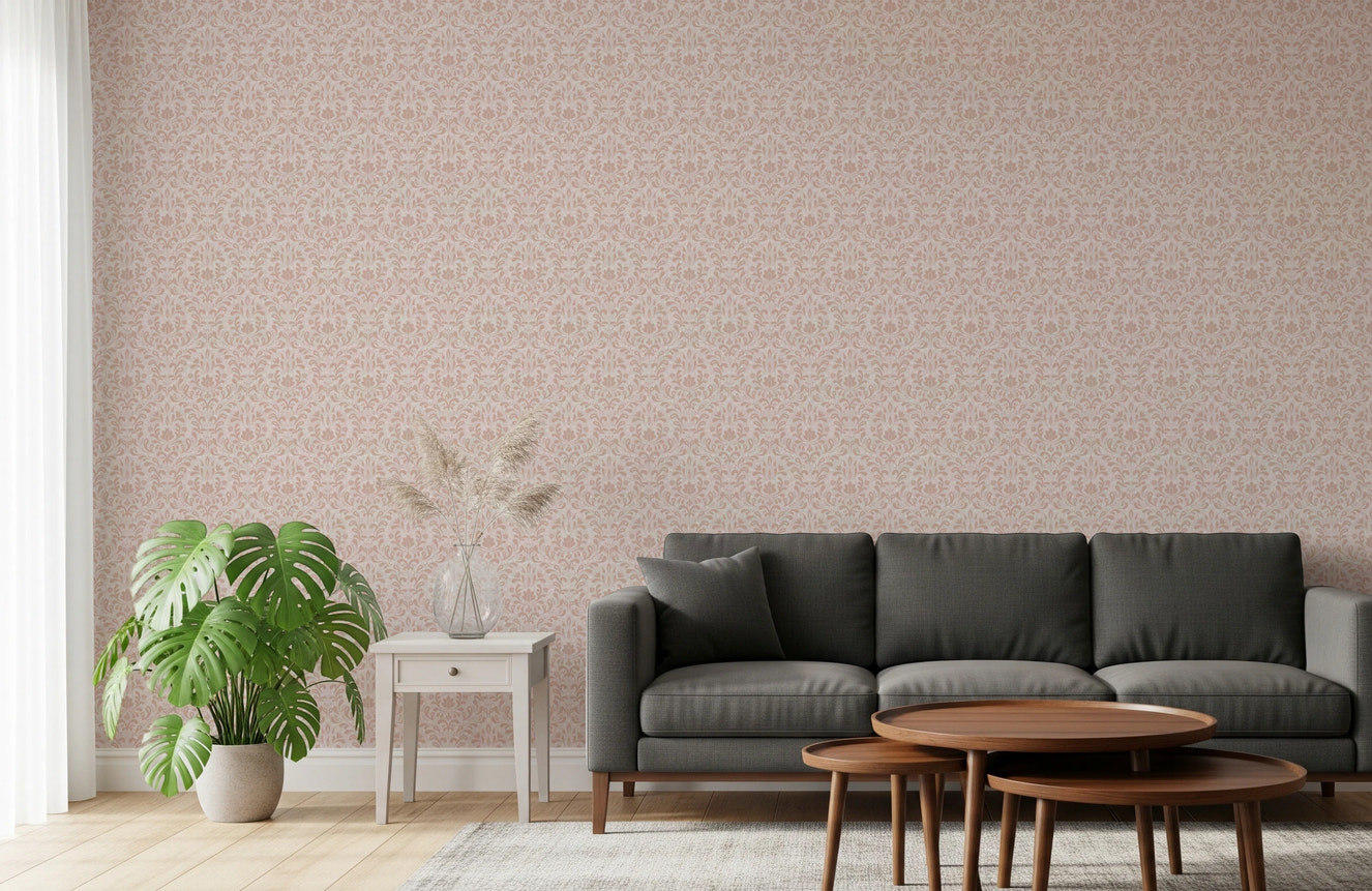 Elegant floral wall mural for a master bedroom suite
