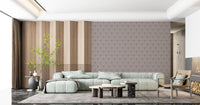 Earthy tone wallpaper with intricate leaf and flower designs