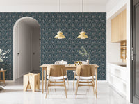 Intricate damask wallpaper for a classic and timeless interior aesthetic