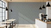 VINTAGE TEAL DAMASK Wallpaper for creating a classic dining room look