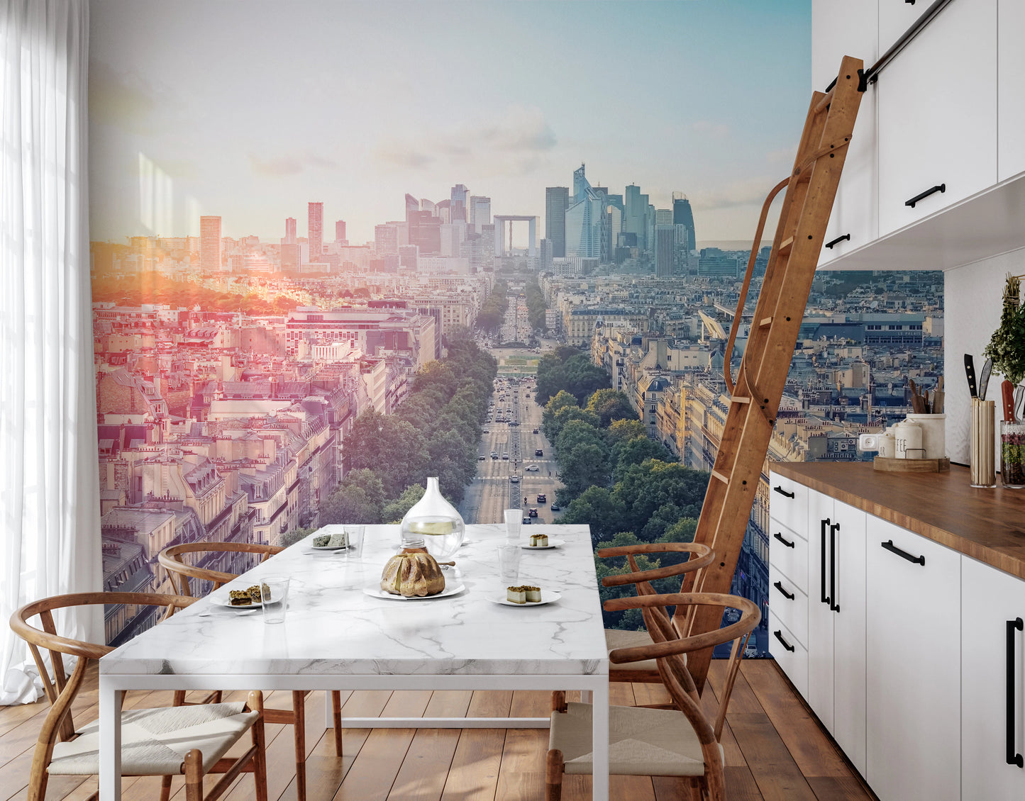 Sunrise Over Paris Wall Mural