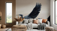 Elegant bird themed wall mural for contemporary home styling