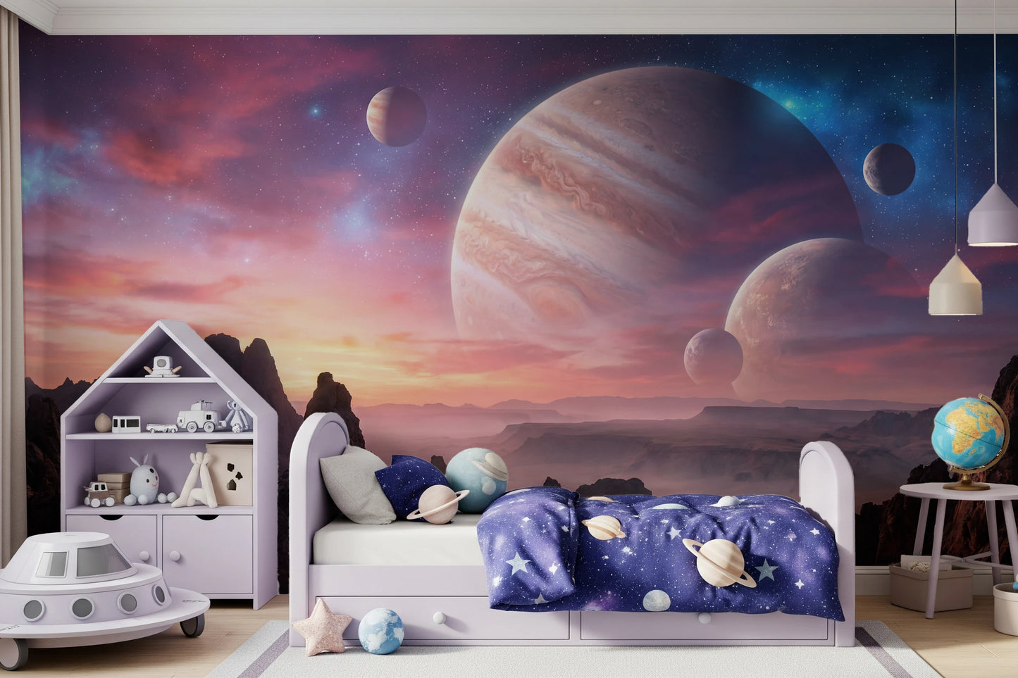 Cosmic Canyon Wall Mural for modern living room decor.