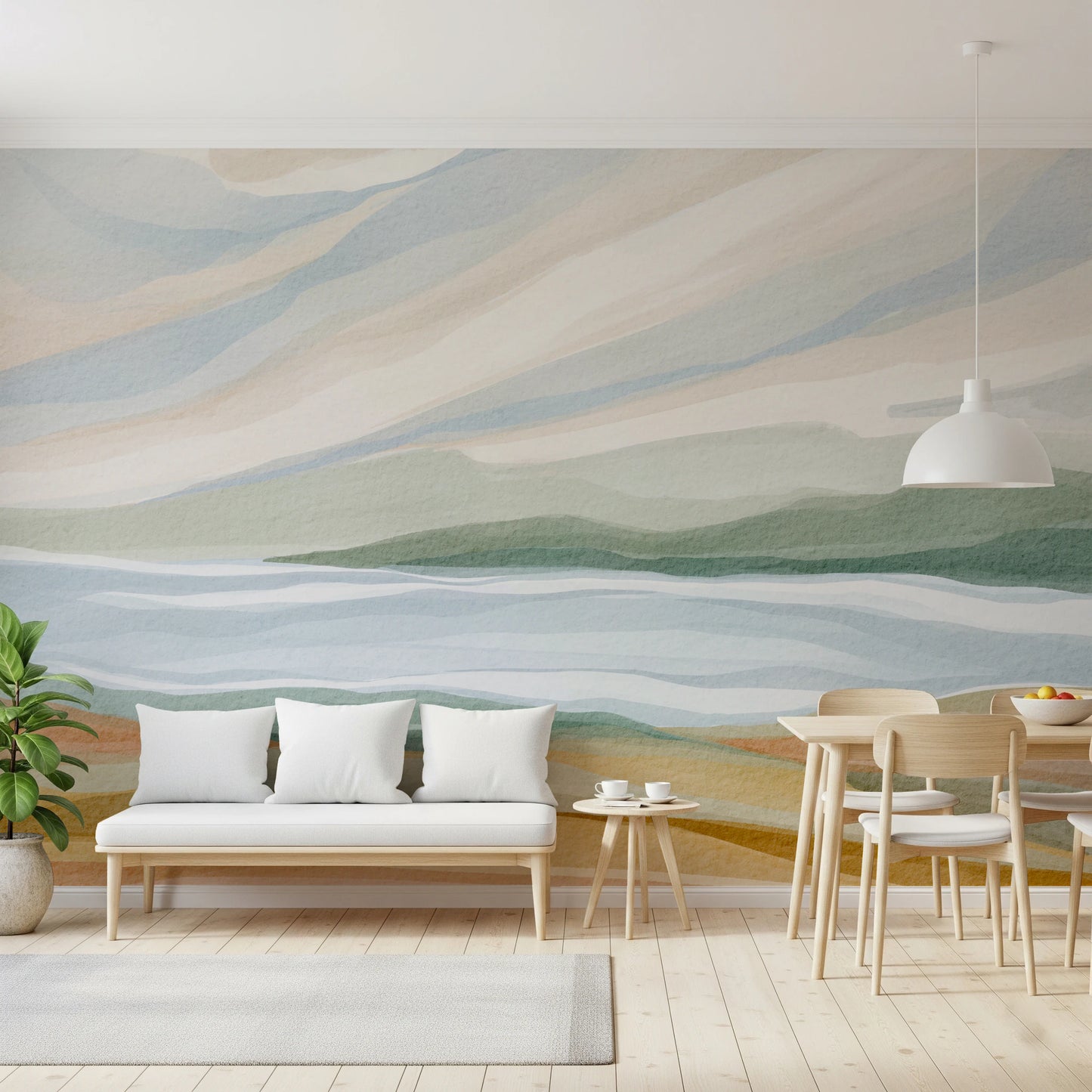 Watercolor Vista Wall Mural