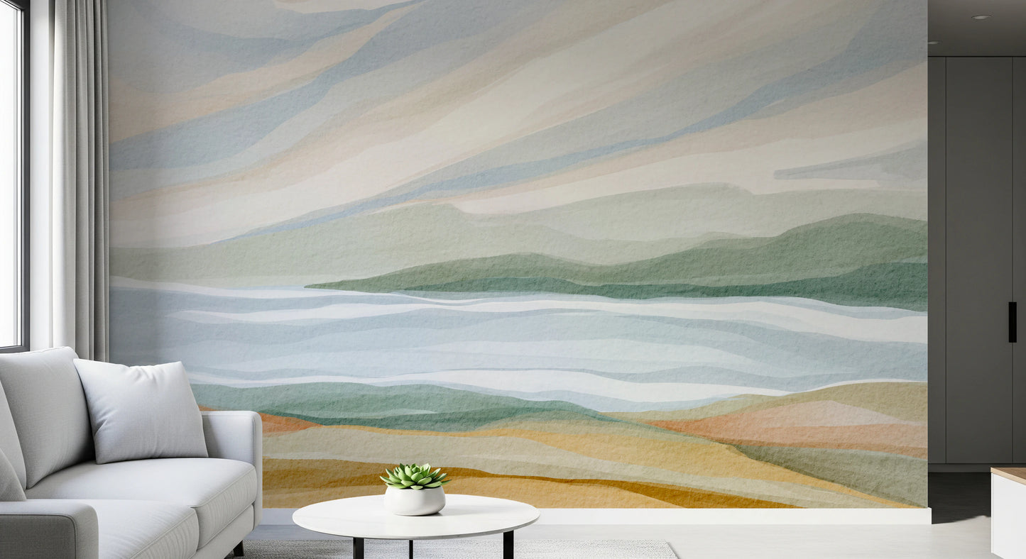 Watercolor Vista Wall Mural