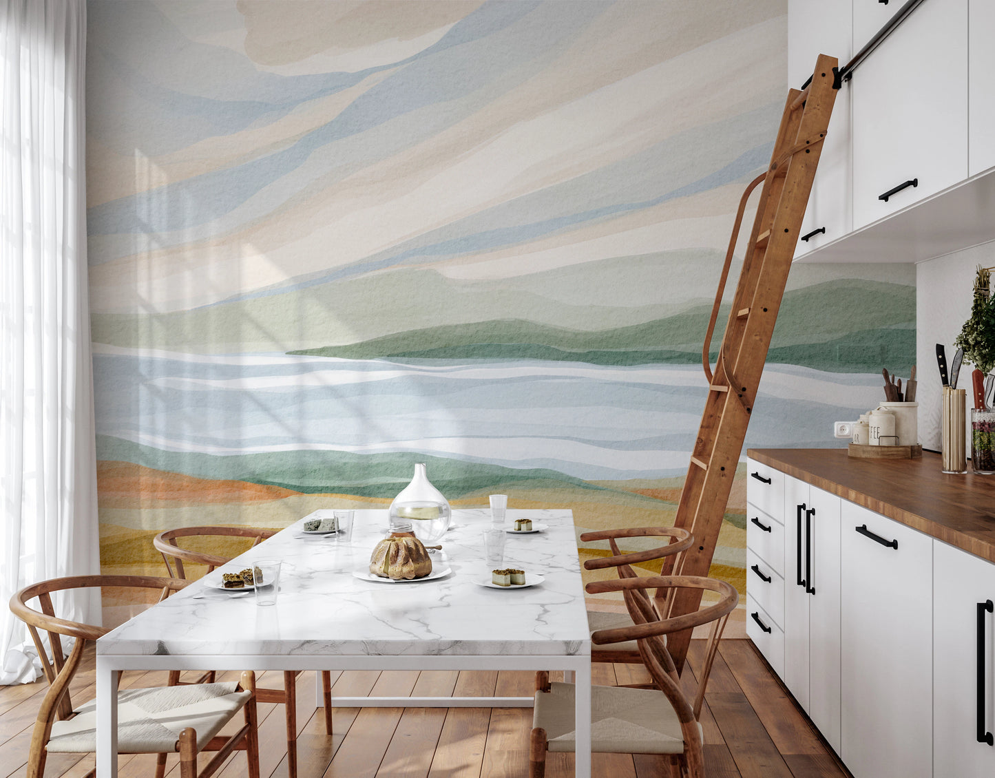 Watercolor Vista Wall Mural