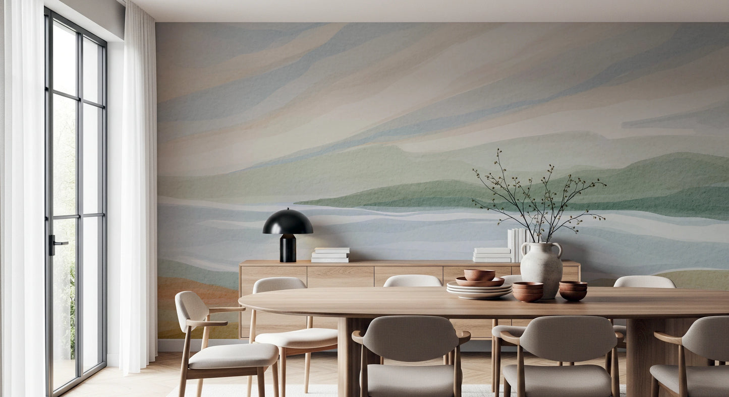 Watercolor Vista Wall Mural