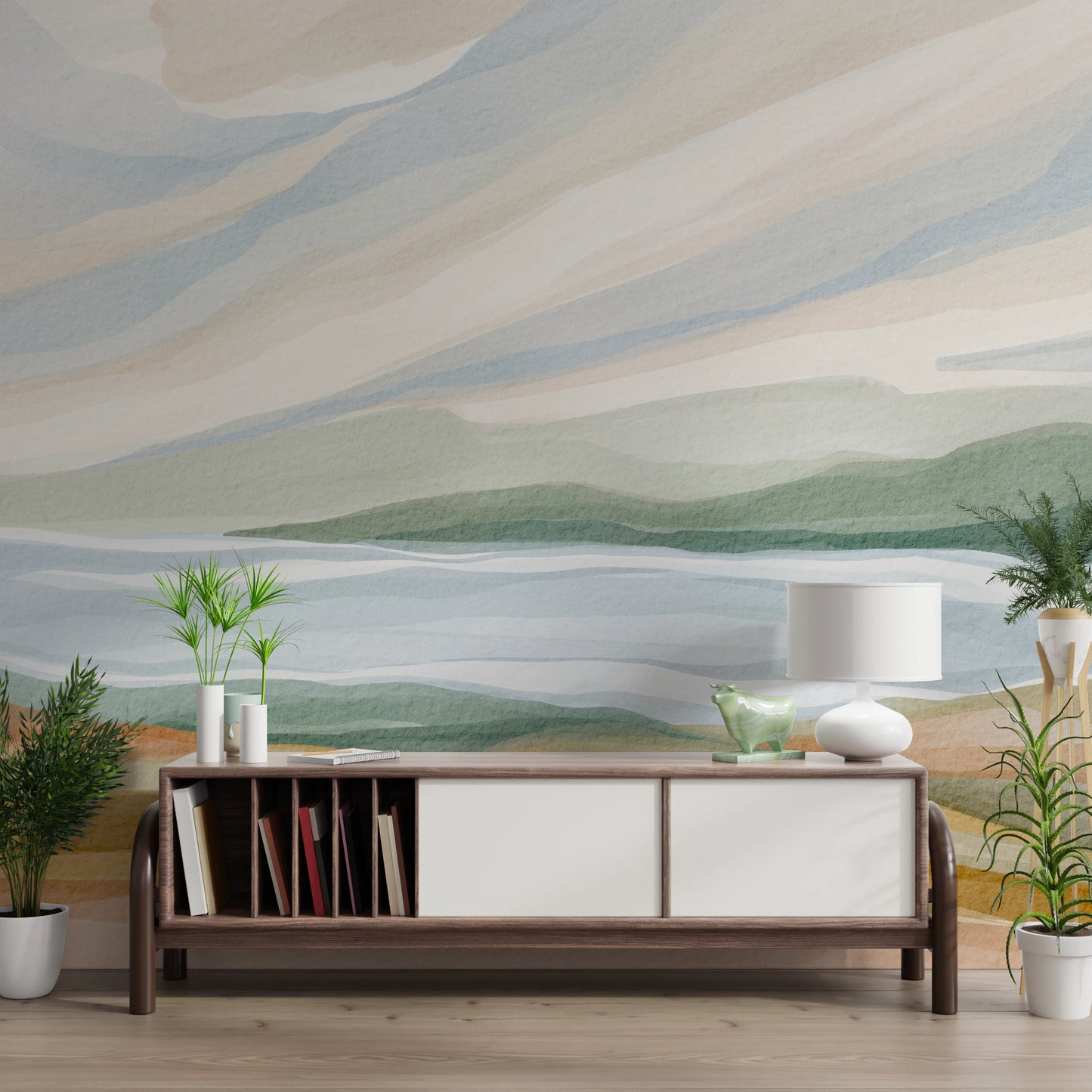 Watercolor Vista Wall Mural