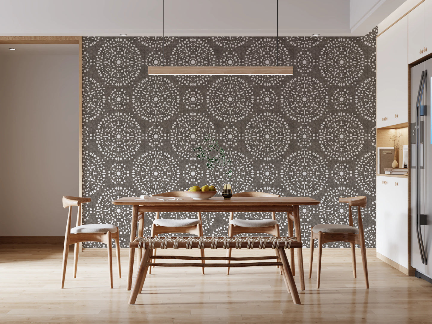 Boho Fireworks Grunge Dark Bark Wallpaper⁠