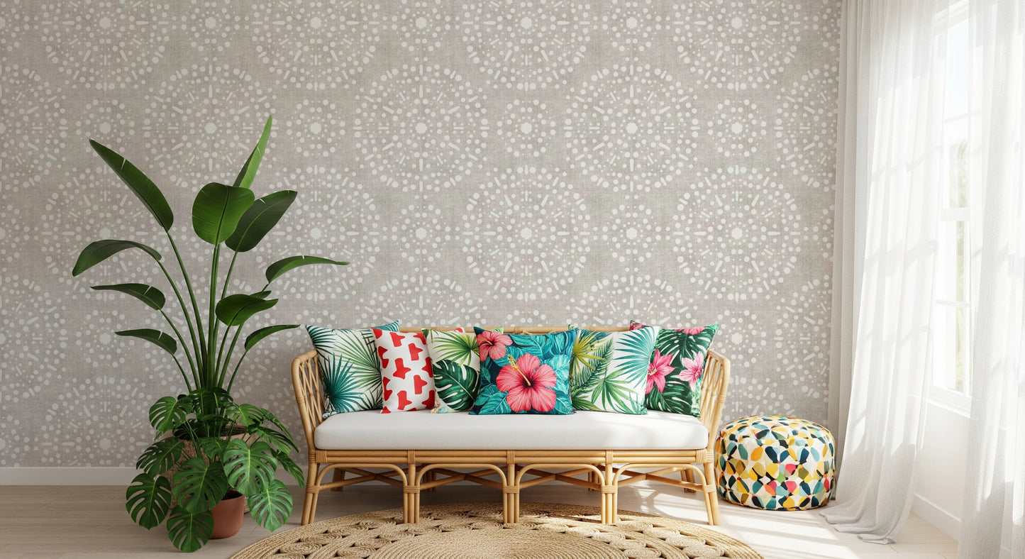 Boho Fireworks Grunge Neutral Wallpaper⁠