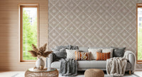 Earthy beige wallpaper with starburst motifs