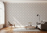 White dotted diamond grid on neutral grey