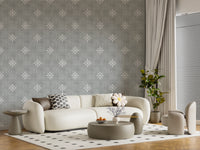 Minimalist grey wallpaper with faded linen look