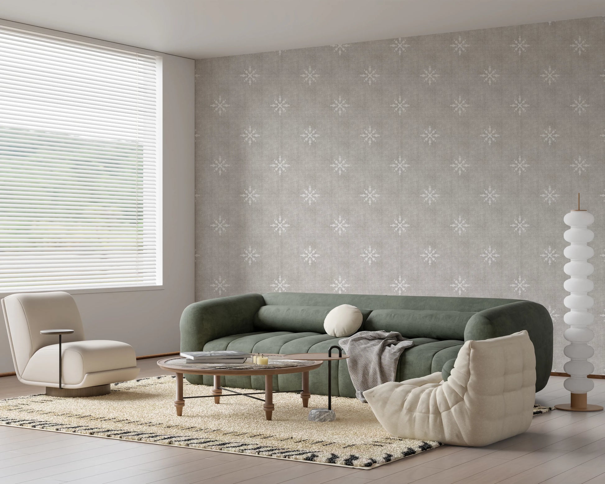Minimalist light grey grunge pattern wallpaper.
