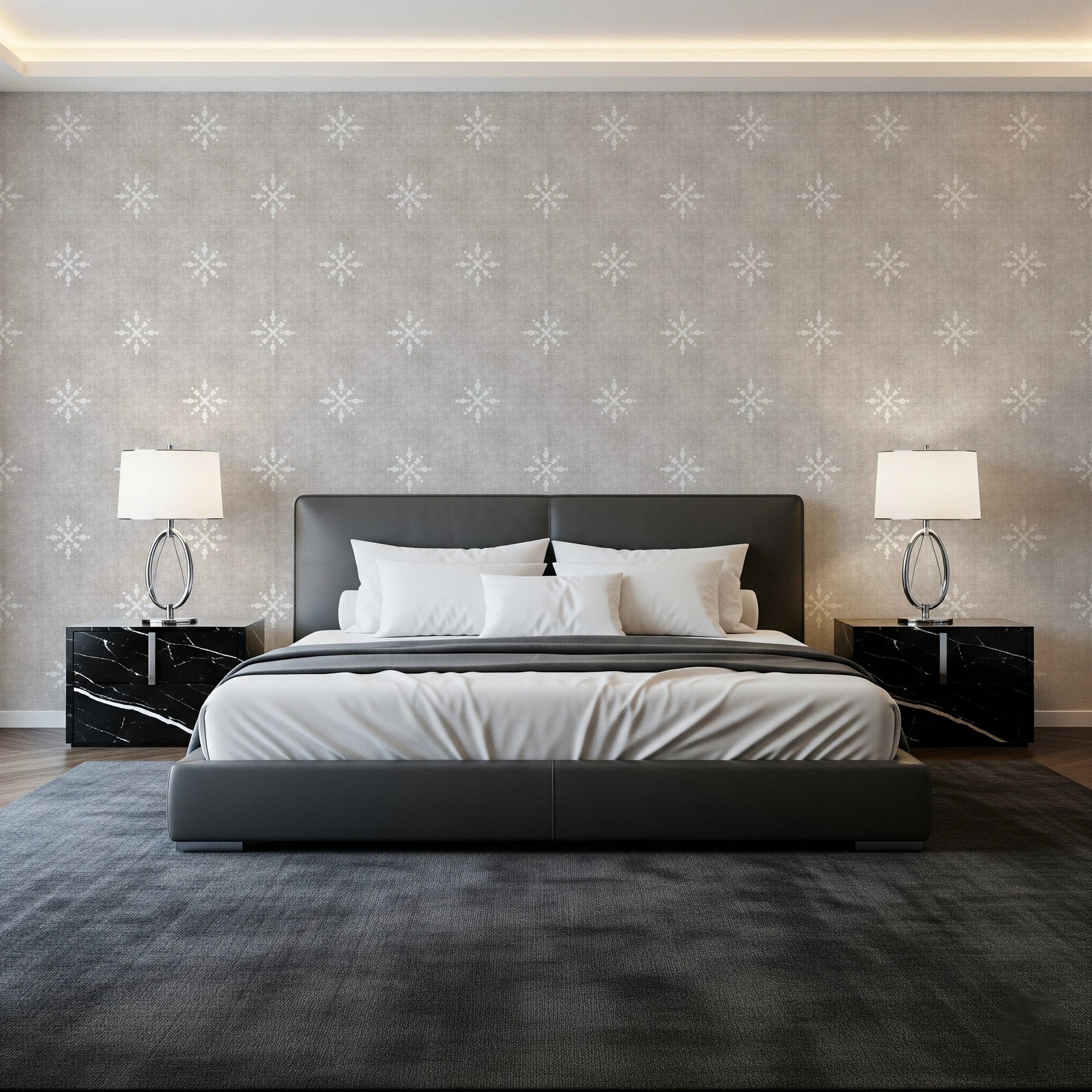Light grey city style wallpaper for home design.