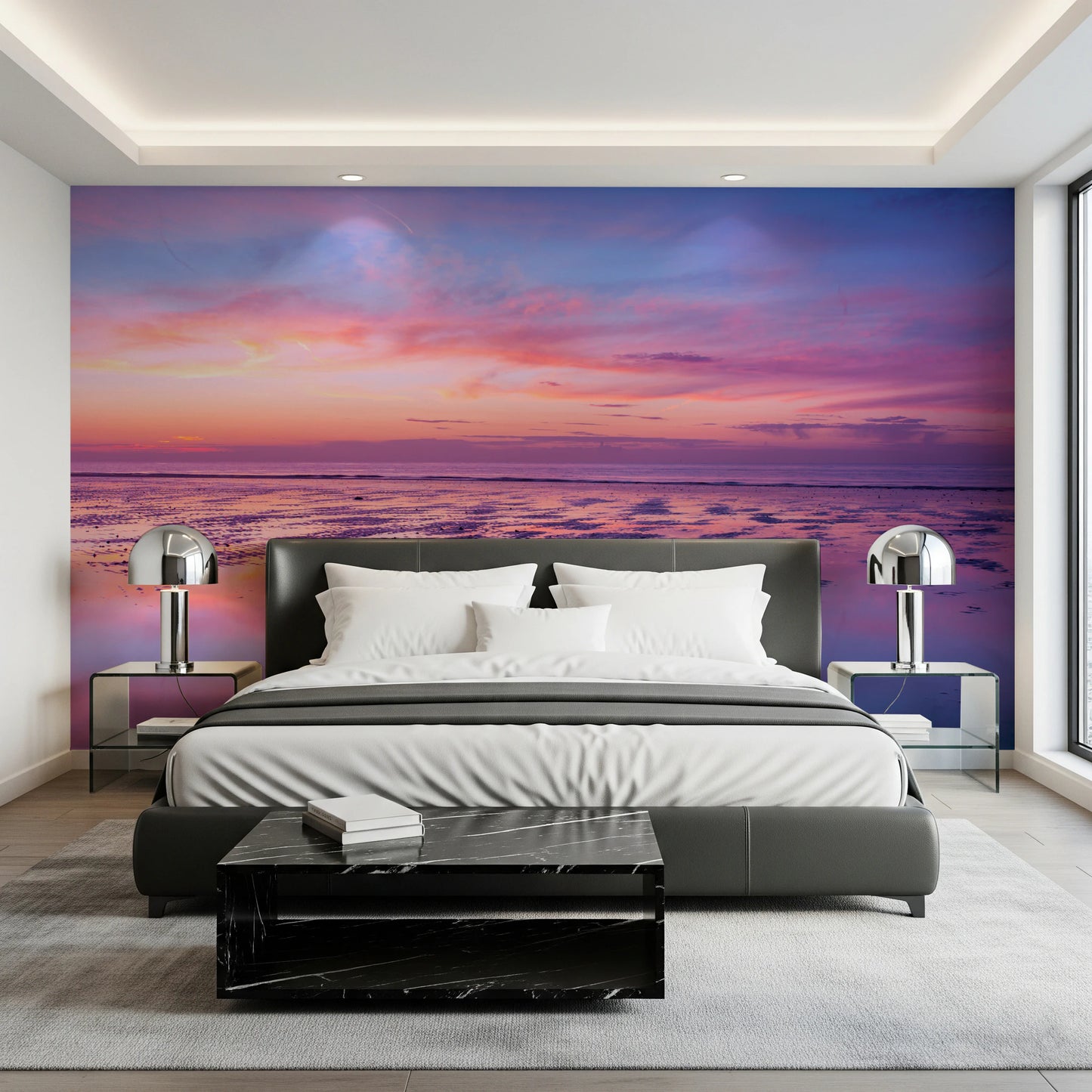 Sunrise at beach Wall Mural