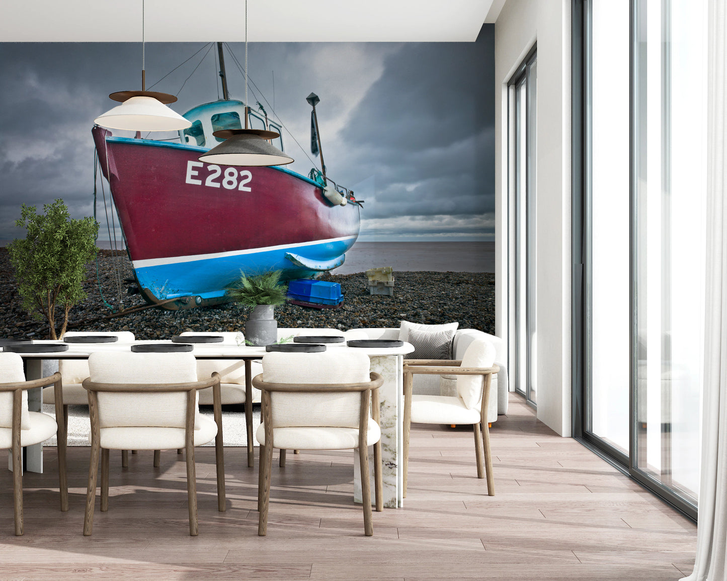 Moored in Serenity Wall Mural