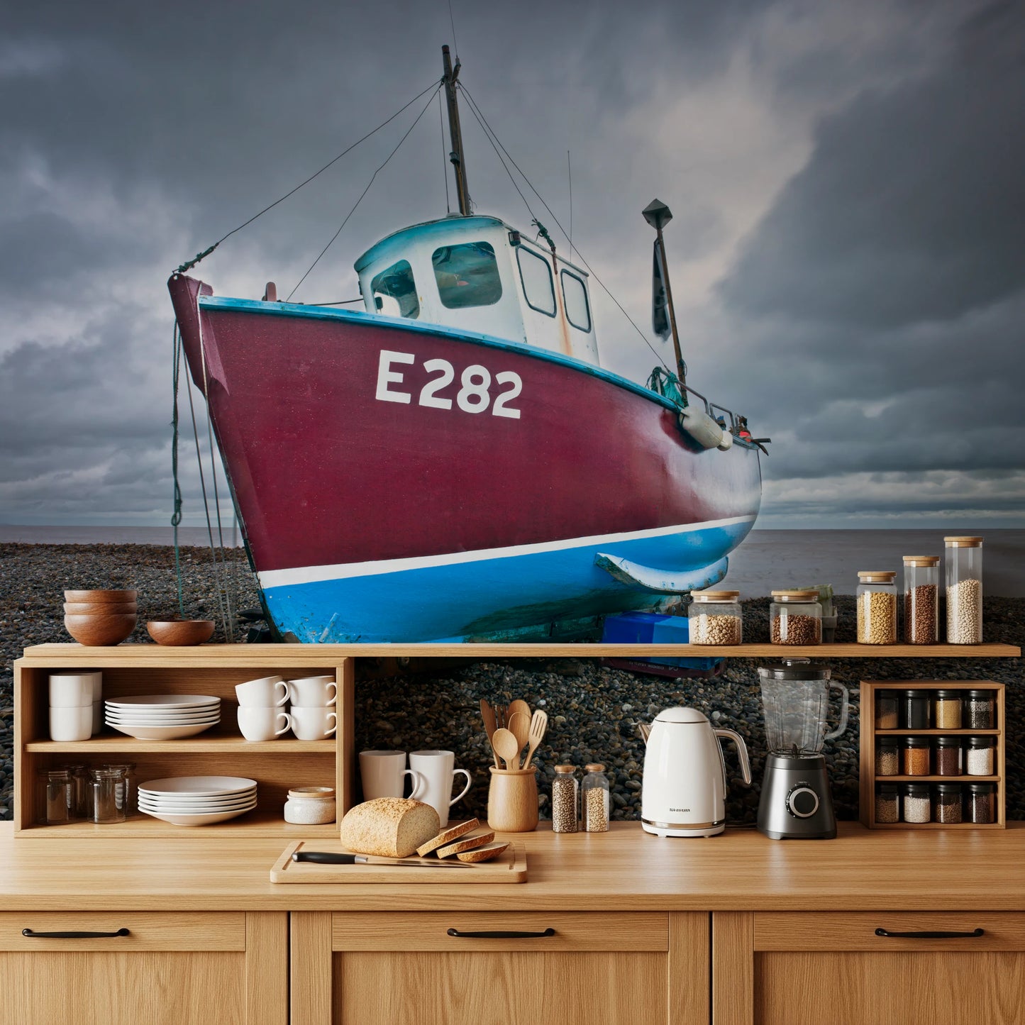 Moored in Serenity Wall Mural