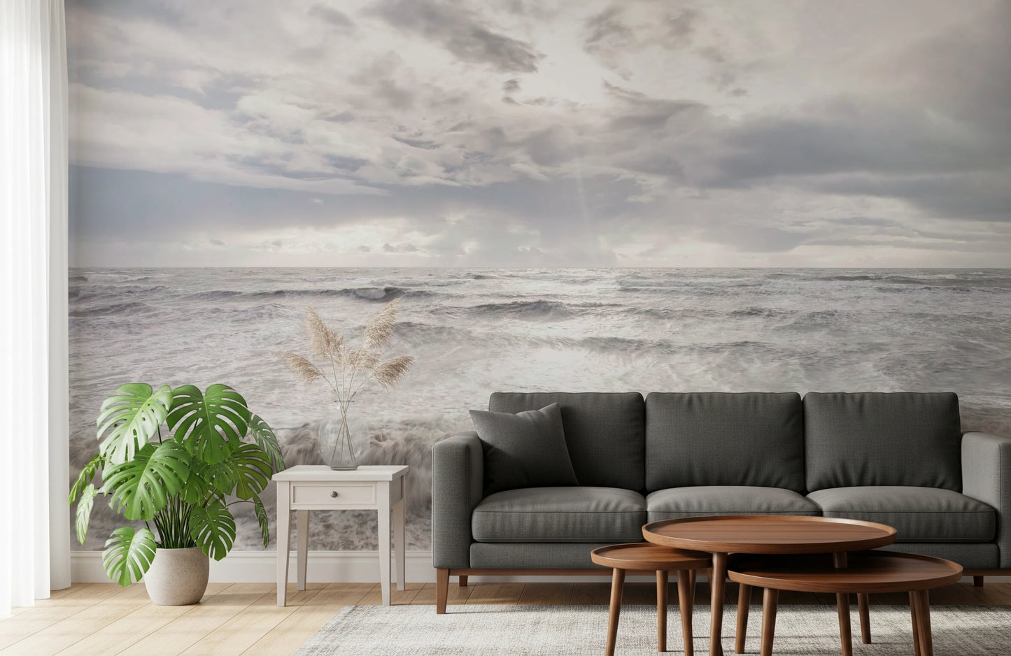 Rough Stormy Sea Wall Mural