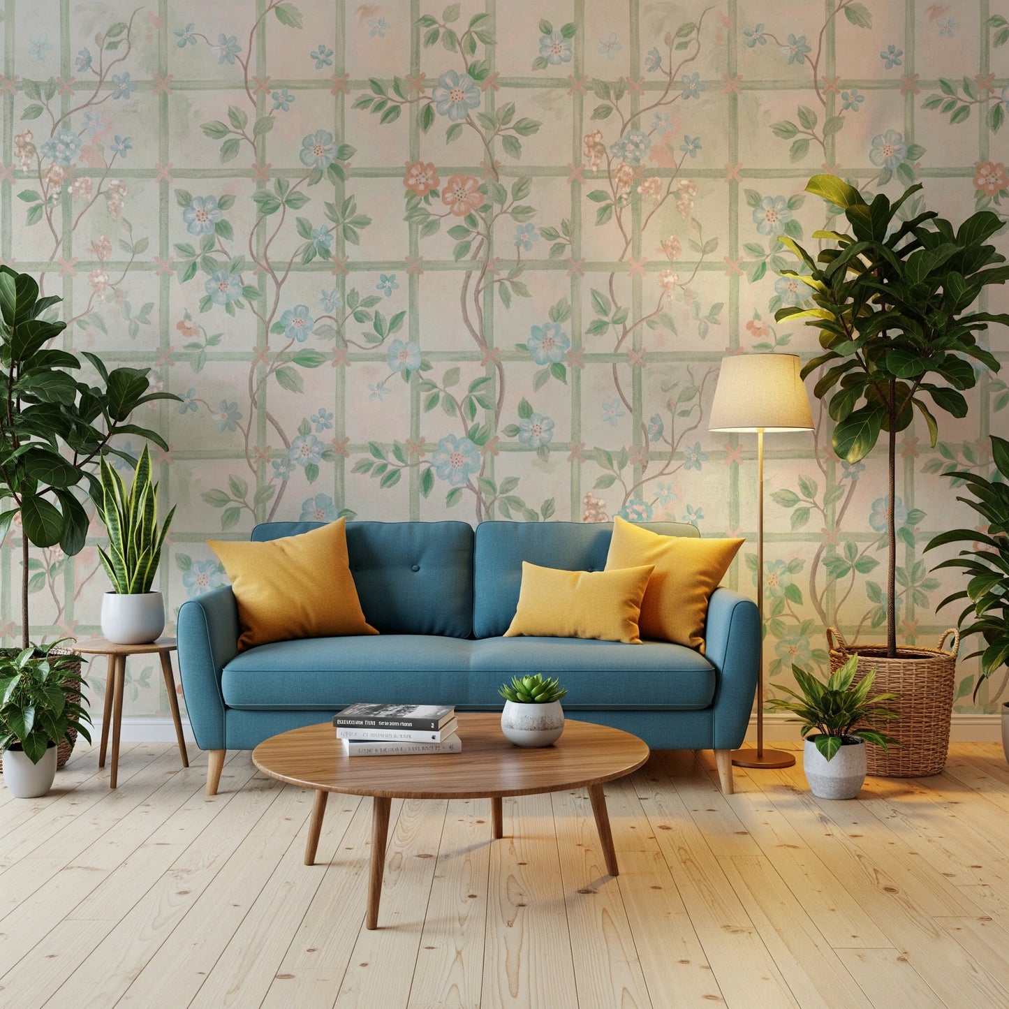 Pastel Charm Garden English Roses Wall Mural