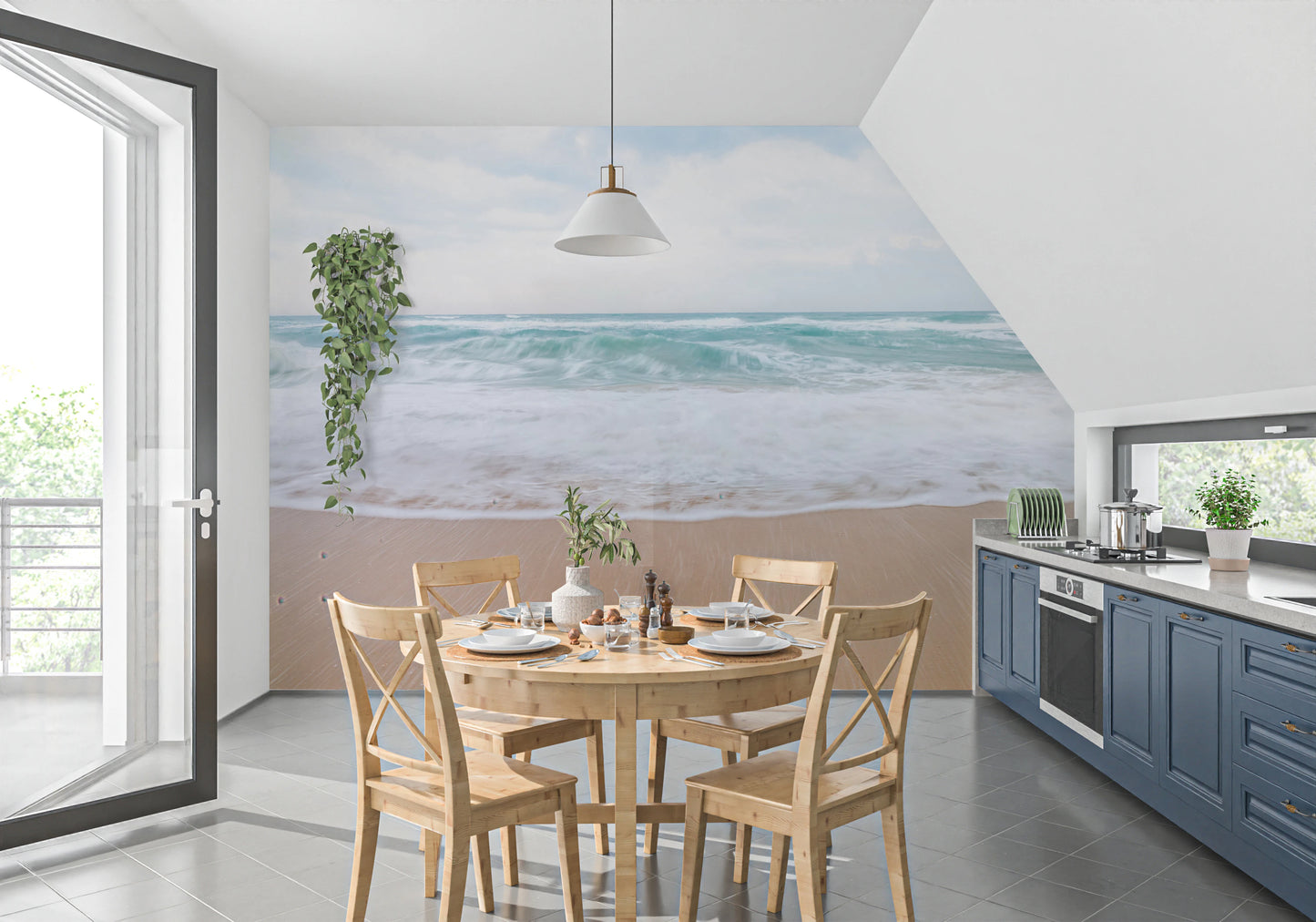Calm Coastal Scene Wall Mural