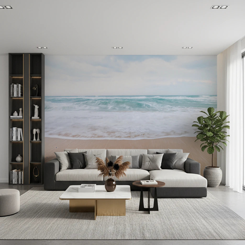 Calm Coastal Scene Wall Mural