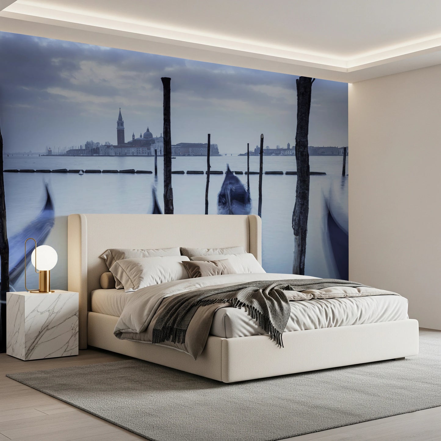 Gondolas in Lagoon Wall Mural